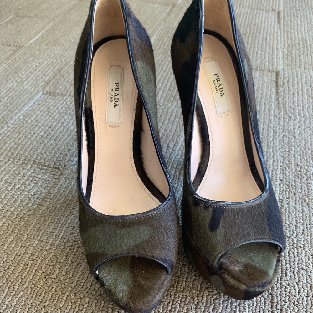 Prada Peep Toe Platforms | Size 4